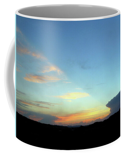 Sunset Coffee Mug featuring the photograph Big Sky Diagonal Sunset by Katie Keenan