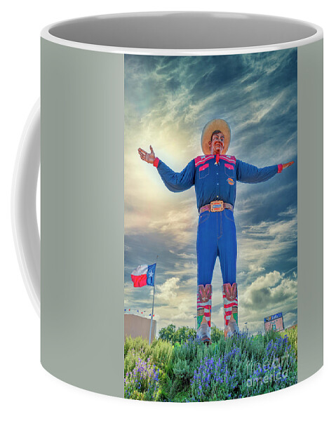 Adventure Coffee Mug featuring the photograph Big Tex by Charles Dobbs