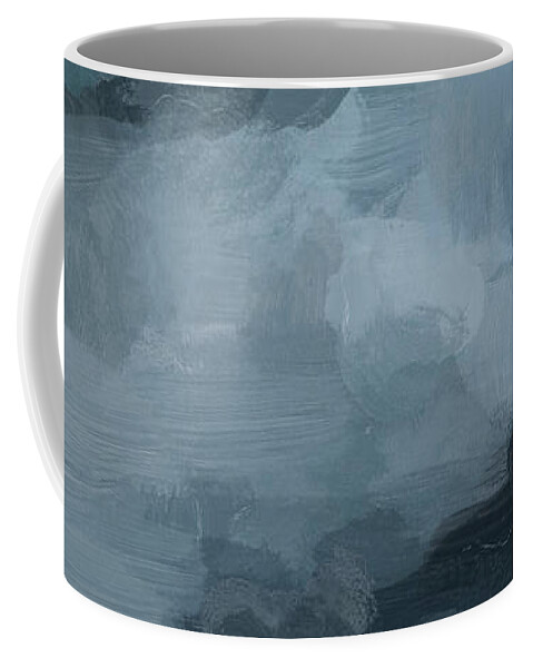 Light Blue Coffee Mug featuring the painting Big Wave Sunset II by Rachel Elise