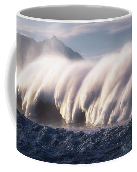 Wave Coffee Mug featuring the photograph Big Waves by Mikel Martinez de Osaba