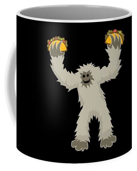 Funny Coffee Mug featuring the digital art Bigfoot Loves Tacos by Flippin Sweet Gear
