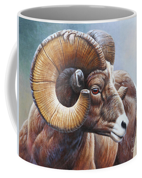 Cynthie Fisher Coffee Mug featuring the painting Bighorn Sheep by Cynthie Fisher