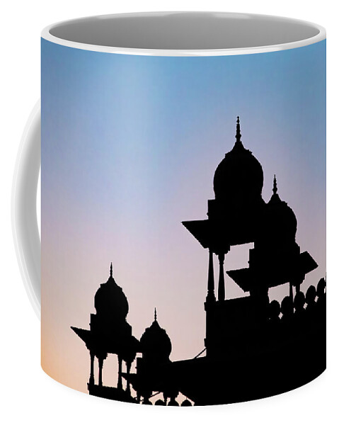Architecture Coffee Mug featuring the photograph Bikaner's sunset. India by Lie Yim