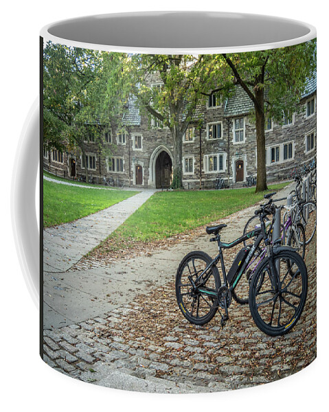 New Jersey Coffee Mug featuring the photograph Bikes At Princeton University by Kristia Adams