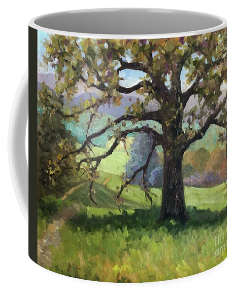 Tree Coffee Mug featuring the painting Biltmore Walking Path by Anne Marie Brown
