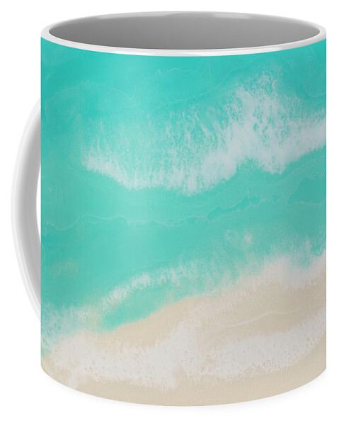 Wave Coffee Mug featuring the painting Bimini II by Tamara Nelson