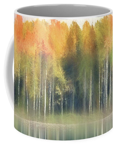 Photography Coffee Mug featuring the digital art Birch Tree Soft by Terry Davis