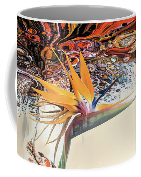 Hawaniian Coffee Mug featuring the photograph Bird of Paradise Abstract by Diana Mary Sharpton