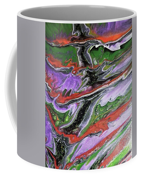 Abstract Coffee Mug featuring the painting Birds Flying by Pour Your heART Out Artworks