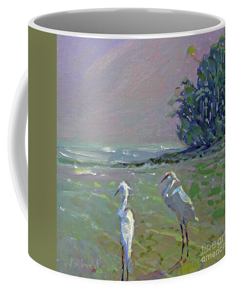 Bird Coffee Mug featuring the painting Birds in Paridise, CR by John McCormick