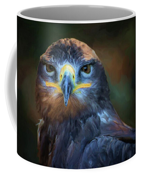 Wild Coffee Mug featuring the digital art Birds - Lord of sky by Sipo Liimatainen