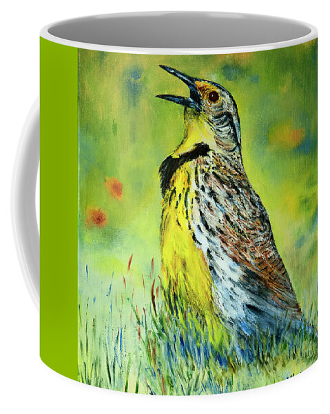Birds Coffee Mug featuring the painting Birdsong by Terry R MacDonald