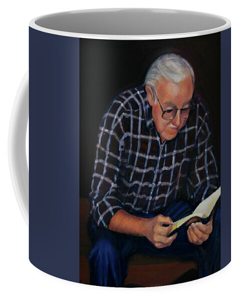 Father Coffee Mug featuring the painting Bishop William Axley by Linda DeVaughn