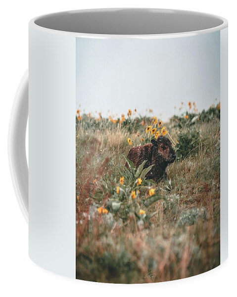  Coffee Mug featuring the photograph Bison Calf by William Boggs
