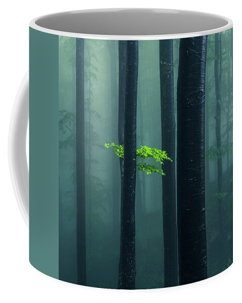 Mountain Coffee Mug featuring the photograph Bit Of Green by Evgeni Dinev