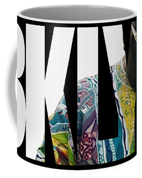 Biggie Coffee Mug featuring the digital art BKLYN - Brooklyn - Biggie Smalls by Len Tauro