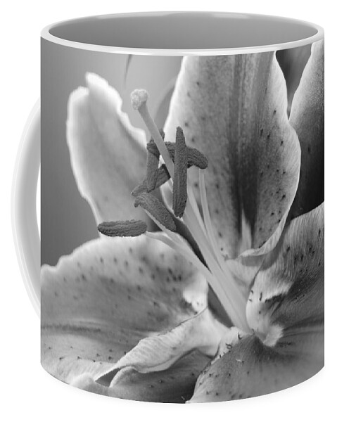 Lily Coffee Mug featuring the photograph Black and White Lily 2 by Amy Fose