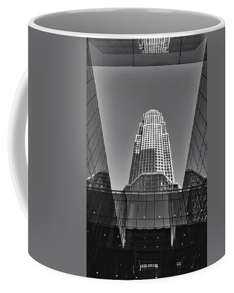 City Coffee Mug featuring the photograph Black and White Queen City by Go and Flow Photos