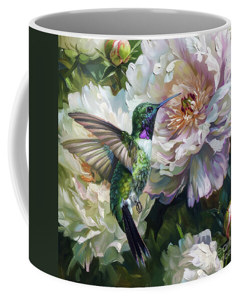 Hummingbird Coffee Mug featuring the painting Black Chinned Hummingbird by Tina LeCour