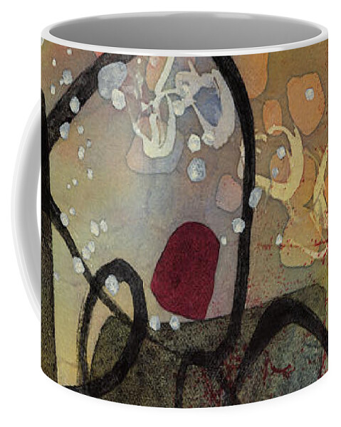 Abstract Coffee Mug featuring the painting Black Passage 1 by Hailey E Herrera