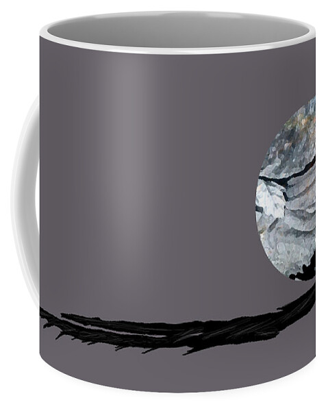 Abstract Coffee Mug featuring the digital art Black Pearl by Ken Walker