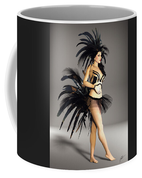 Black Coffee Mug featuring the digital art Black Widow by Joaquin Abella