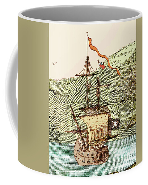 18th Coffee Mug featuring the photograph Blackbeard's Pirate Ship, Queen Anne's Revenge by Science Source