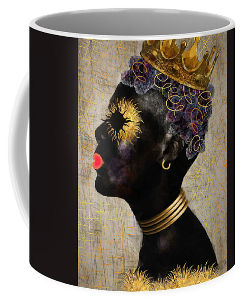 Black Woman Coffee Mug featuring the mixed media Blackberries In Honey by Canessa Thomas