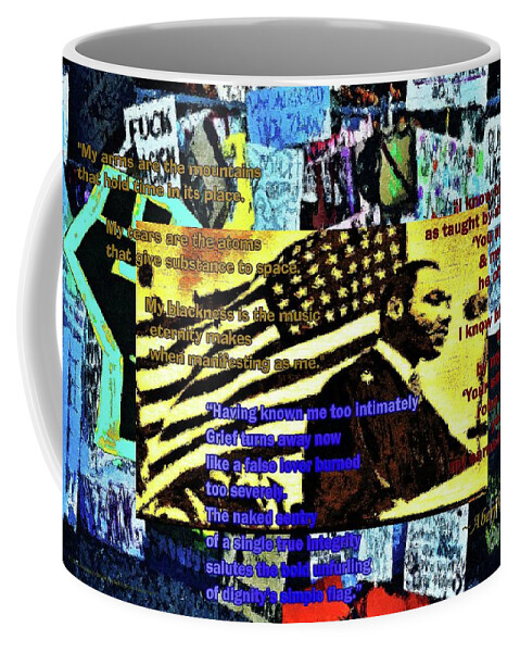 Juneteenth Coffee Mug featuring the mixed media Blackness as Taught by My Father by Aberjhani