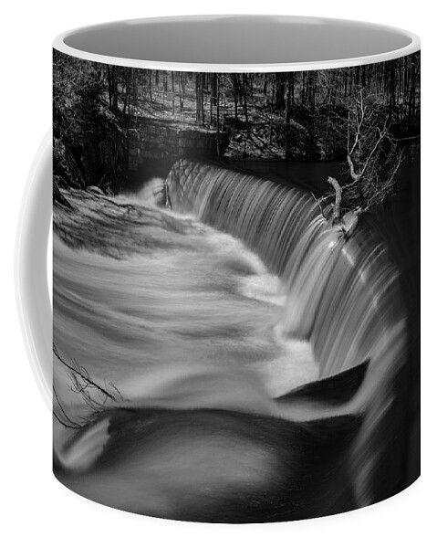 Abstract Coffee Mug featuring the photograph Blackstone River LXIV BW by David Gordon