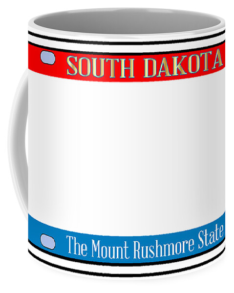Blank South Dakota License Plate Coffee Mug by Bigalbaloo Stock - Fine Art  America