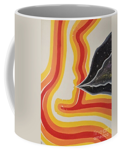 Smoke Coffee Mug featuring the painting Blaze by April Reilly