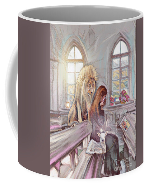 Prophetic Coffee Mug featuring the mixed media Blessed Are Those Who Mourn by Jessica Eli