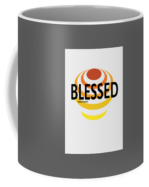  Coffee Mug featuring the digital art BLESSED Notebook by Gena Livings