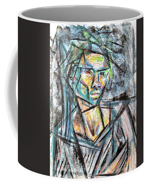 Blews Coffee Mug featuring the pastel Blews by Marc Chicoine