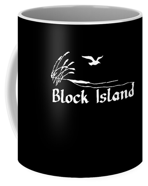 Funny Coffee Mug featuring the digital art Block Island by Flippin Sweet Gear