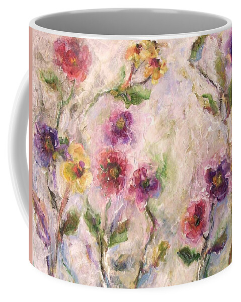Impressionist Floral Art Coffee Mug featuring the painting Bloom by Mary Wolf