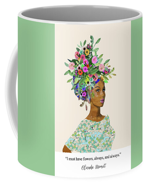 Blooming Coffee Mug featuring the mixed media Blooming by Claudia Schoen