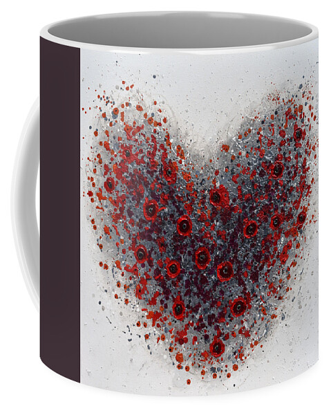 Heart Coffee Mug featuring the painting Blooming with Love by Amanda Dagg