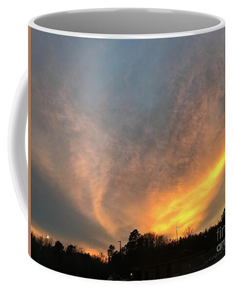 Virginia Sunset Coffee Mug featuring the photograph Blowout Sunset by Catherine Wilson