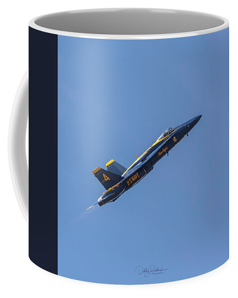 Navy Coffee Mug featuring the photograph Blue Angel Number 4 by Debby Richards
