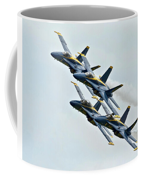Blue Angels Coffee Mug featuring the photograph Blue Angels F18 Fighter Jets by Gigi Ebert