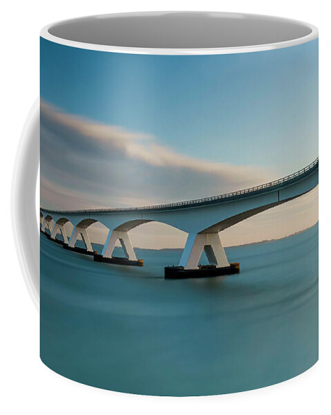 Bridge Coffee Mug featuring the photograph Blue Bridge by Marjolein Van Middelkoop