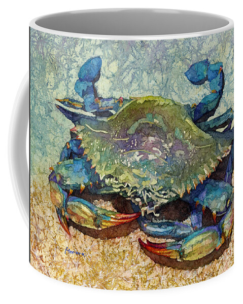 Crab Coffee Mug featuring the painting Blue Crab by Hailey E Herrera