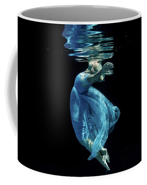 Underwater Coffee Mug featuring the photograph Blue Feelings by Gemma Silvestre