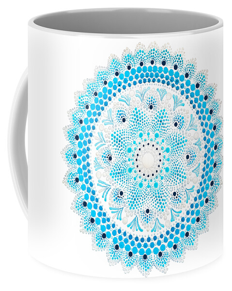 Dotted Art Gift Flower Design Tea Cup Coffe Mug Mandala Mug Hand Painted