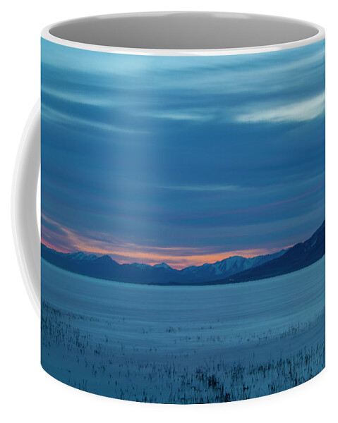 Sunset Coffee Mug featuring the photograph Blue Hour at Utah Lake by K Bradley Washburn