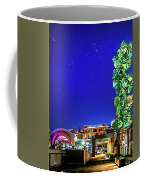 Blue Coffee Mug featuring the photograph Blue Hour on the MOG Pedestrian Bridge by Rob Green