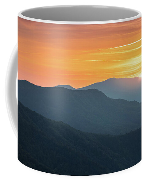 Linville Gorge Coffee Mug featuring the photograph Blue ridge Mountains Linville Gorge Hawksbill Mountain North Carolina by Jordan Hill