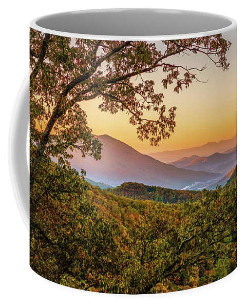 Landscape Coffee Mug featuring the photograph Waking Up Blue Ridge Parkway by Rachel Morrison